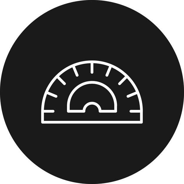 El icono del vector Protactor se puede utilizar para el conjunto de iconos de papelería de Office