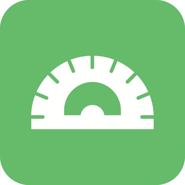El icono del vector Protactor se puede utilizar para el conjunto de iconos de papelería de Office