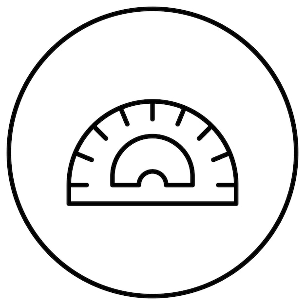 El icono del vector Protactor se puede utilizar para el conjunto de iconos de papelería de Office