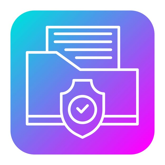 El icono del vector de protección de archivos se puede utilizar para el conjunto de iconos de codificación y desarrollo