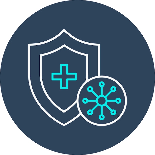 El icono del vector de protección contra virus se puede utilizar para el conjunto de iconos de rutina de higiene