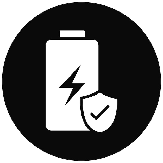 El icono del vector de protección se puede utilizar para el conjunto de iconos de batería y energía