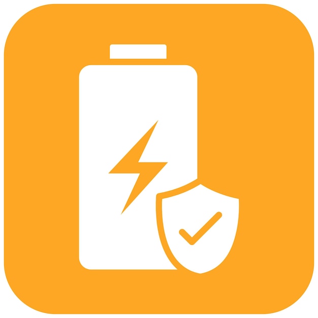 El icono del vector de protección se puede utilizar para el conjunto de iconos de batería y energía