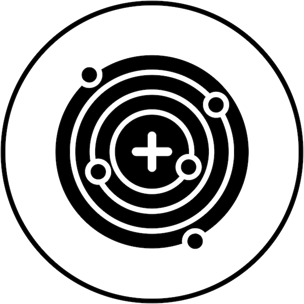El icono del vector de protones se puede usar para el conjunto de iconos de física