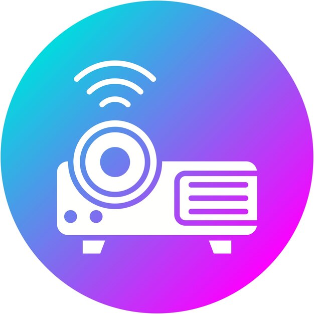 El icono del vector del proyector se puede utilizar para el conjunto de iconos de producción de video