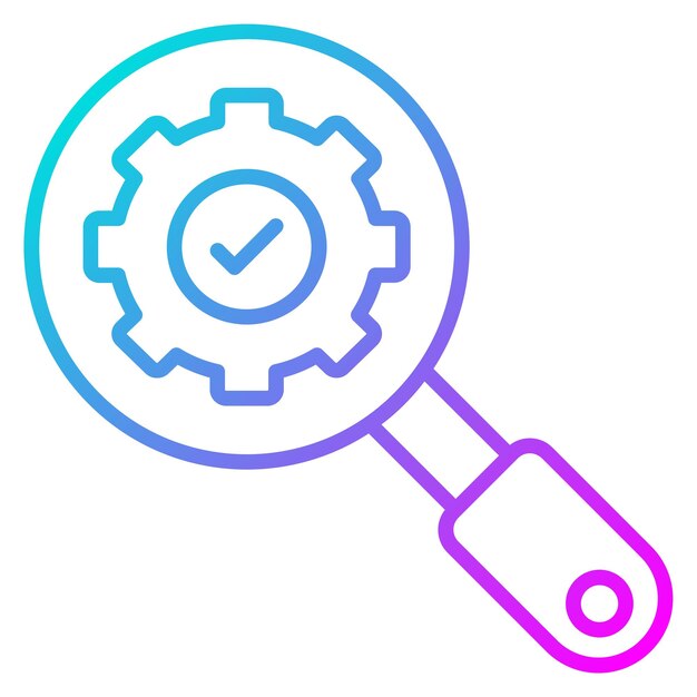 El icono del vector de prueba de engranajes se puede utilizar para el conjunto de iconos de vacaciones y turismo