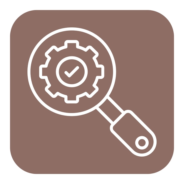 El icono del vector de prueba de engranajes se puede utilizar para el conjunto de iconos de vacaciones y turismo