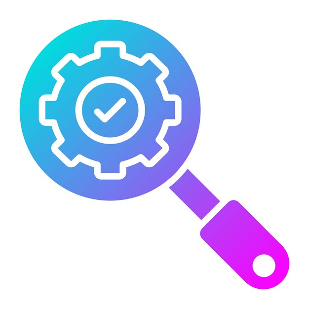 El icono del vector de prueba de engranajes se puede utilizar para el conjunto de iconos de vacaciones y turismo