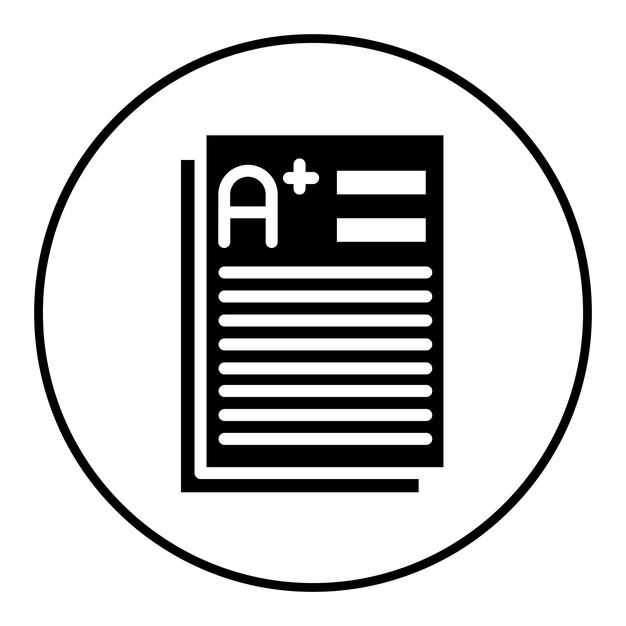 El icono del vector de prueba de la escuela se puede utilizar para el conjunto de iconos de regreso a la escuela