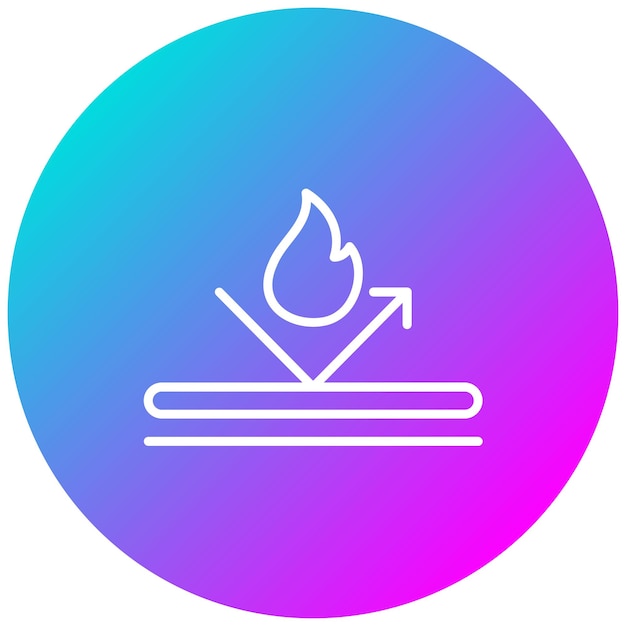 El icono del vector a prueba de fuego se puede utilizar para el conjunto de iconos de características de la tela