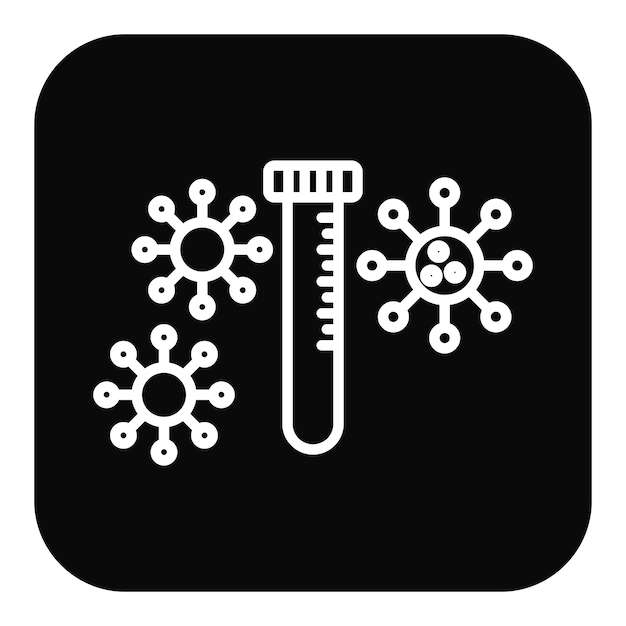 El icono del vector de la prueba de PCR se puede utilizar para el conjunto de iconos de la agencia de viajes