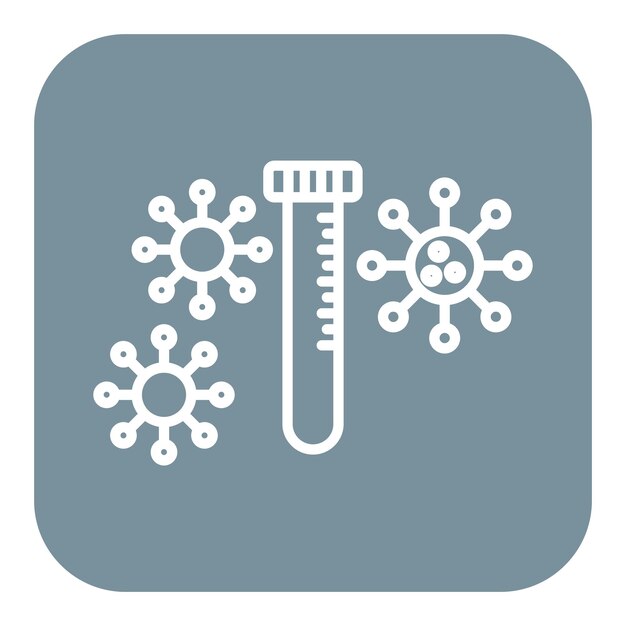 El icono del vector de la prueba de PCR se puede utilizar para el conjunto de iconos de la agencia de viajes