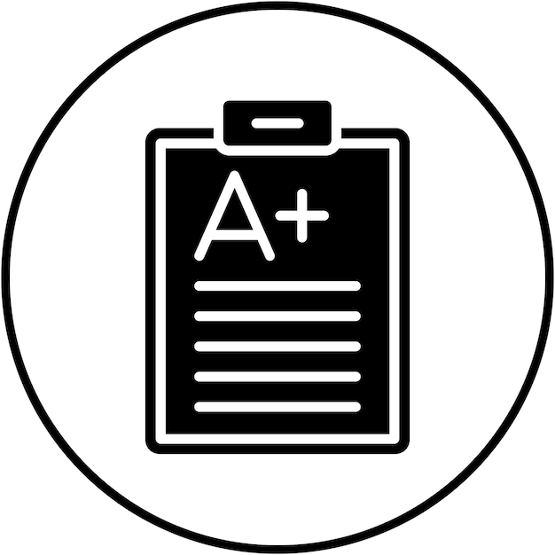 El icono del vector de prueba de resultados se puede utilizar para el conjunto de iconos de garantía de calidad