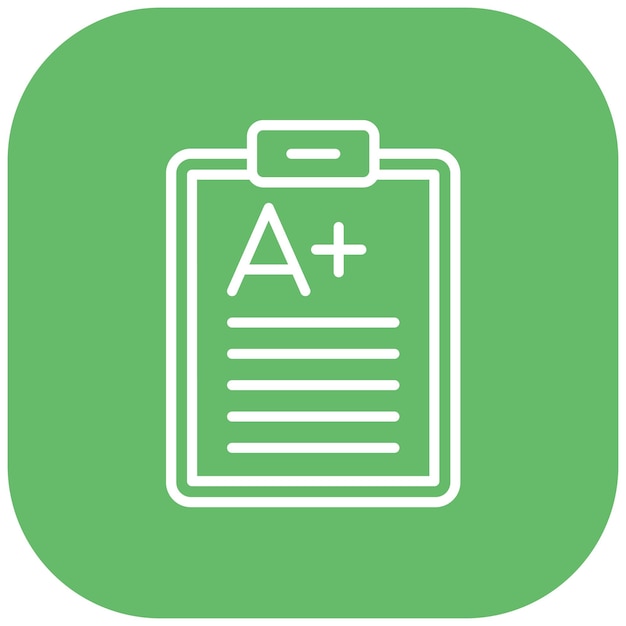 El icono del vector de prueba de resultados se puede utilizar para el conjunto de iconos de garantía de calidad