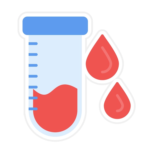 El icono del vector de la prueba de sangre se puede utilizar para el conjunto de iconos de control de salud