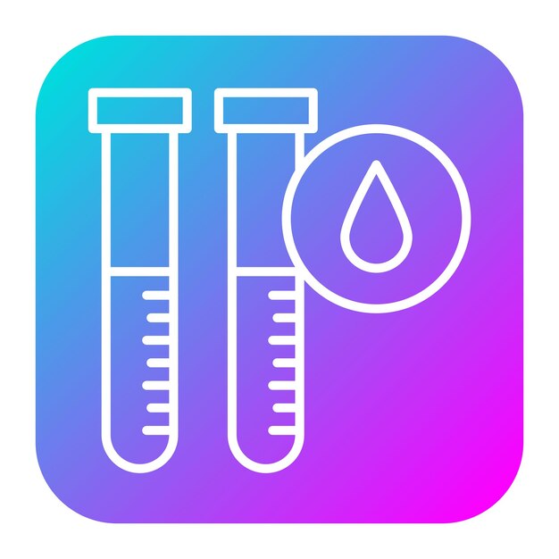 El icono del vector de la prueba de sangre se puede utilizar para el conjunto de iconos de control de salud