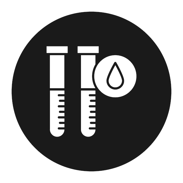 El icono del vector de la prueba de sangre se puede utilizar para el conjunto de iconos de control de salud
