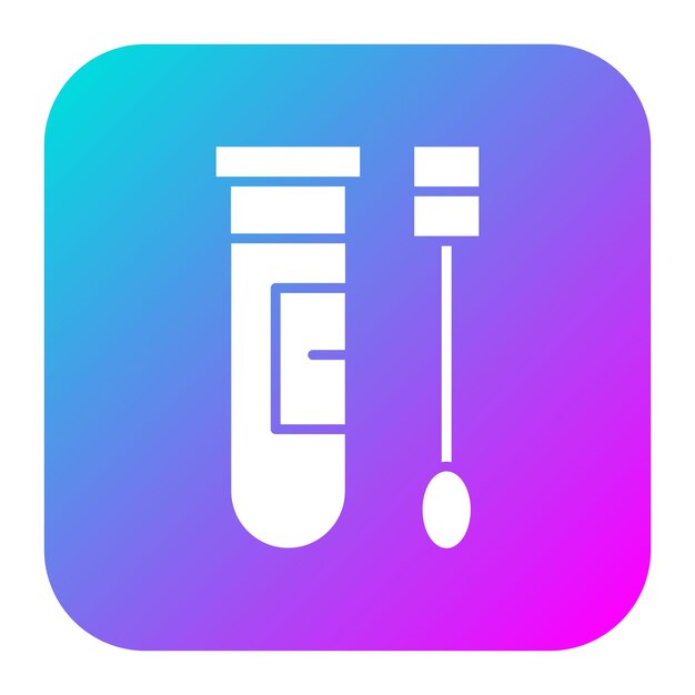 El icono del vector de prueba de swab se puede utilizar para el conjunto de iconos de control de salud