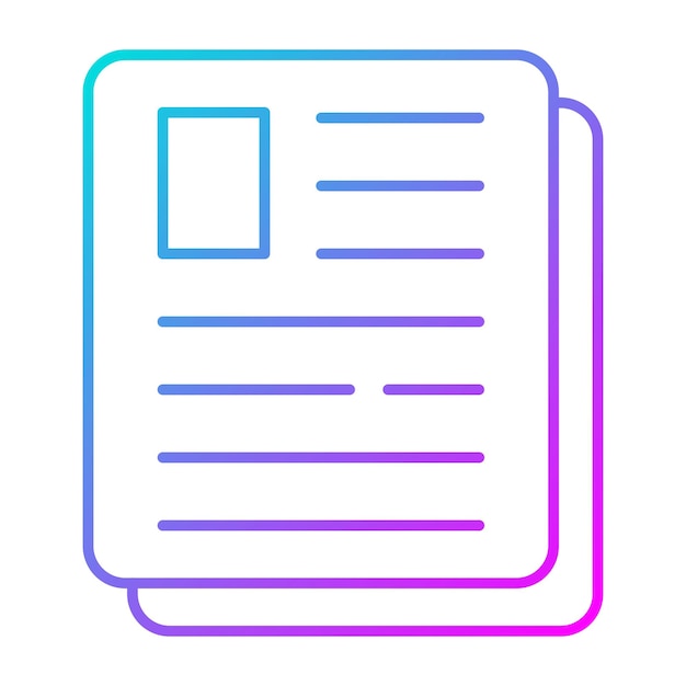El icono del vector de publicación del artículo se puede utilizar para el conjunto de iconos de noticias y medios