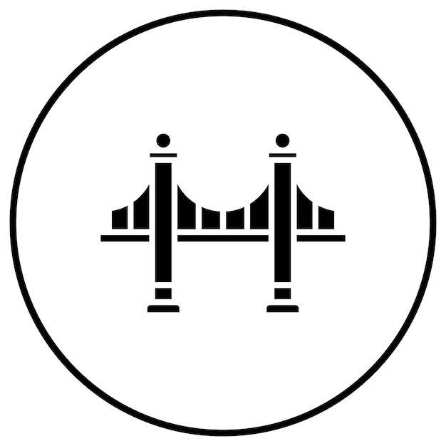 El icono del vector de puente se puede usar para el conjunto de iconos de la aldea