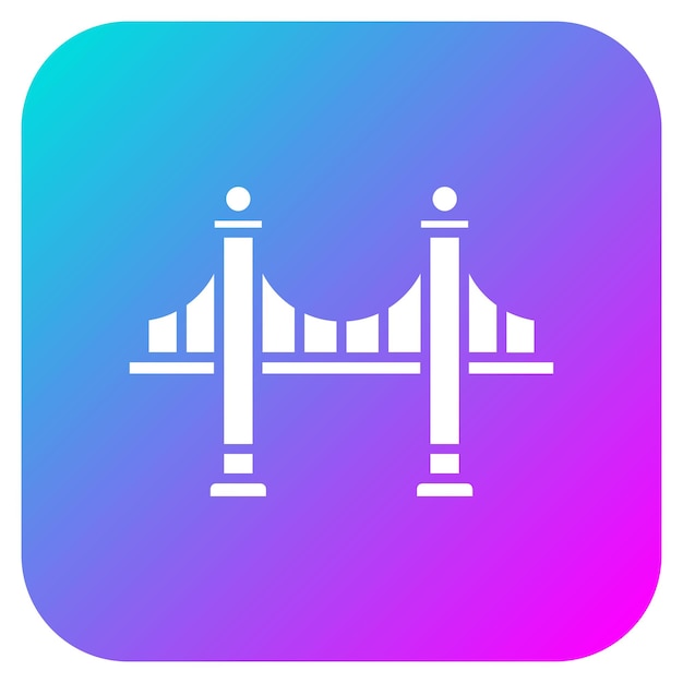 El icono del vector de puente se puede usar para el conjunto de iconos de la aldea