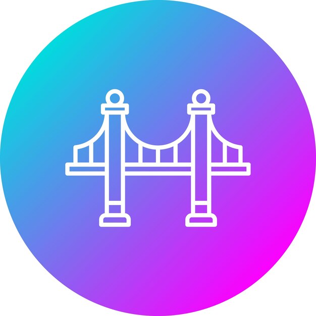 El icono del vector de puente se puede usar para el conjunto de iconos de la aldea