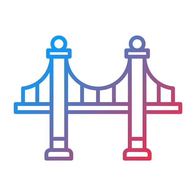 El icono del vector de puente se puede usar para el conjunto de iconos de la aldea