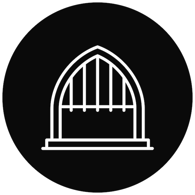El icono del vector de la puerta se puede usar para el conjunto de iconos de cuento de hadas