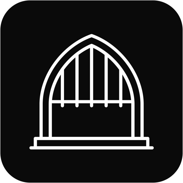 El icono del vector de la puerta se puede usar para el conjunto de iconos de cuento de hadas