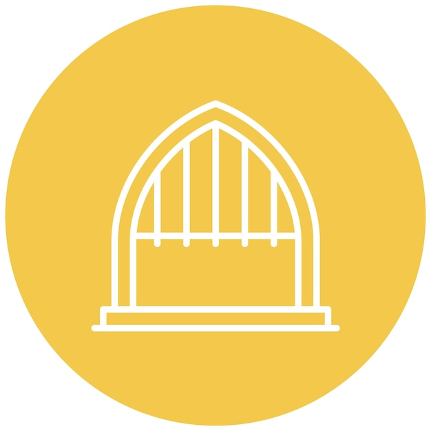 El icono del vector de la puerta se puede usar para el conjunto de iconos de cuento de hadas