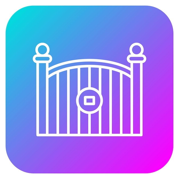 El icono del vector de la puerta de seguridad se puede utilizar para el conjunto de iconos de protección y seguridad