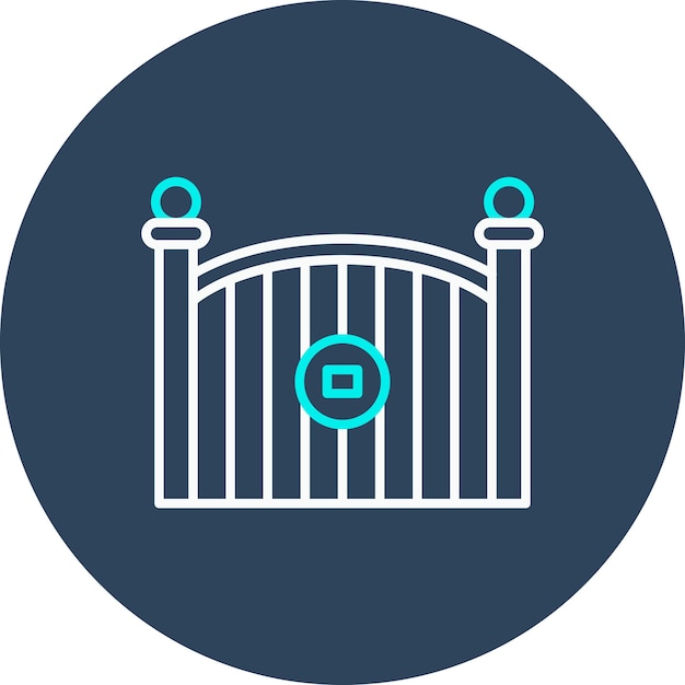 El icono del vector de la puerta de seguridad se puede utilizar para el conjunto de iconos de protección y seguridad