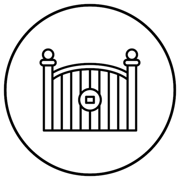 El icono del vector de la puerta de seguridad se puede utilizar para el conjunto de iconos de protección y seguridad