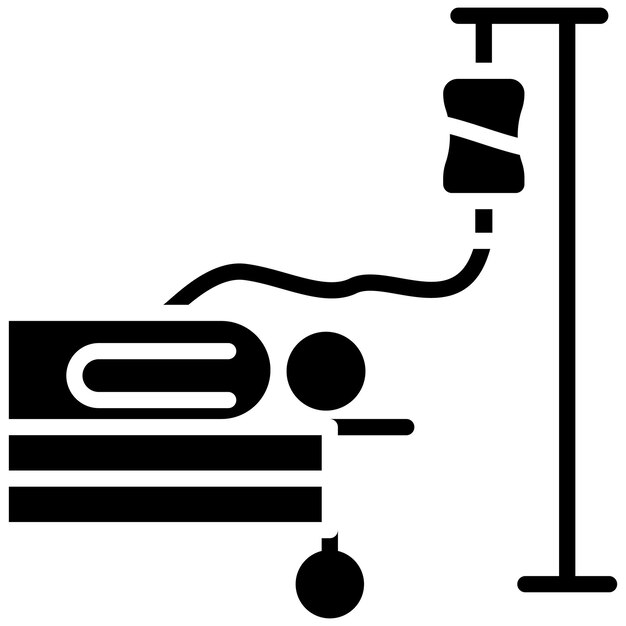 El icono del vector del puerto de quimioterapia se puede utilizar para el conjunto de iconos de quimioterapia