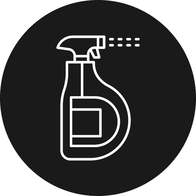 El icono del vector de pulverización de limpieza se puede utilizar para el conjunto de iconos de la rutina de higiene