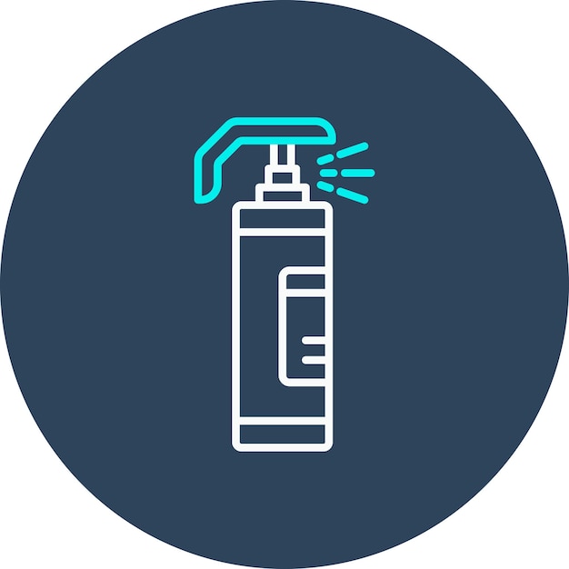 El icono del vector de pulverización de pimienta se puede usar para el conjunto de iconos de protección y seguridad