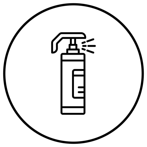 El icono del vector de pulverización de pimienta se puede usar para el conjunto de iconos de protección y seguridad