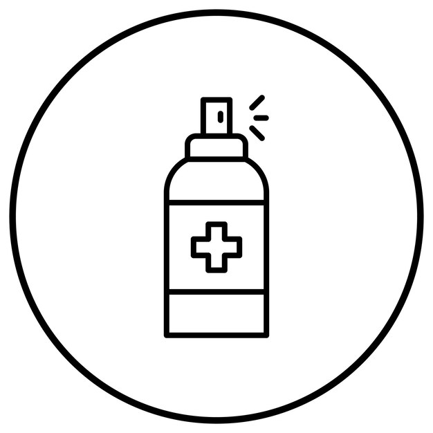 El icono del vector de pulverización se puede utilizar para el conjunto de iconos médicos