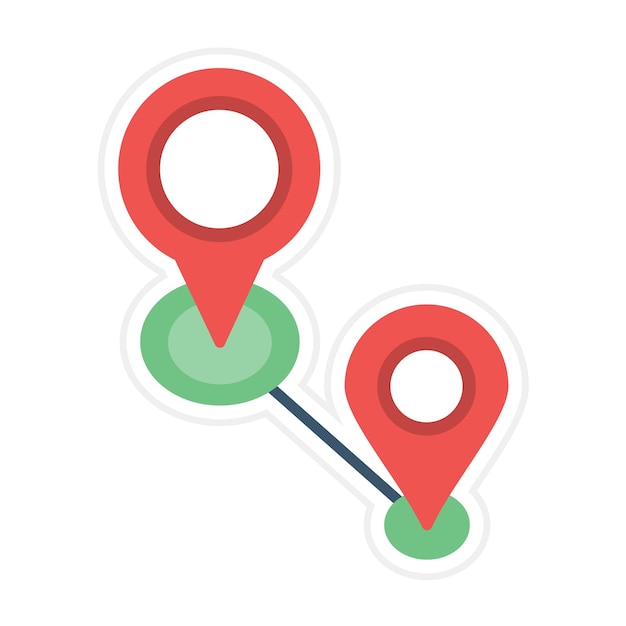 El icono del vector de punto de destino se puede utilizar para el conjunto de iconos de mapa y navegación
