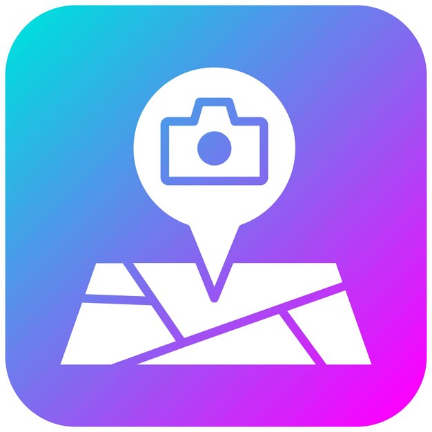 El icono del vector de punto de interés se puede utilizar para el conjunto de iconos de mapa y navegación