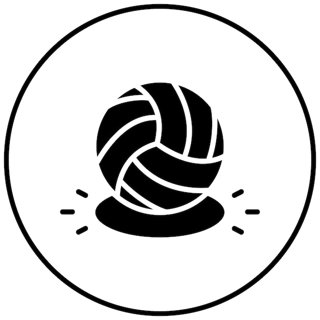 El icono del vector de puntos se puede usar para el conjunto de iconos de voleibol