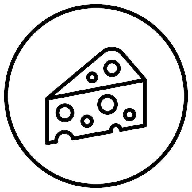 El icono del vector de queso se puede usar para el conjunto de iconos de agricultura
