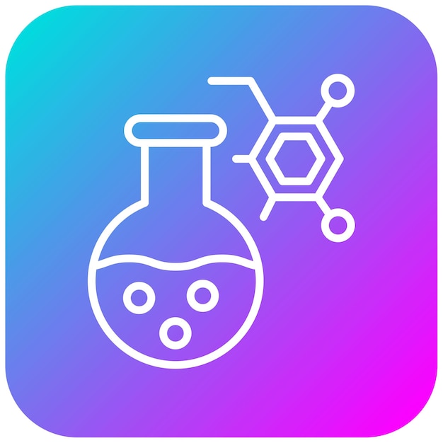 Vector el icono del vector químico se puede utilizar para el conjunto de iconos del laboratorio