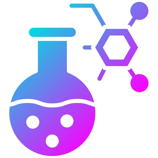 El icono del vector químico se puede utilizar para el conjunto de iconos del laboratorio