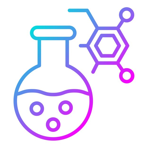 El icono del vector químico se puede utilizar para el conjunto de iconos del laboratorio