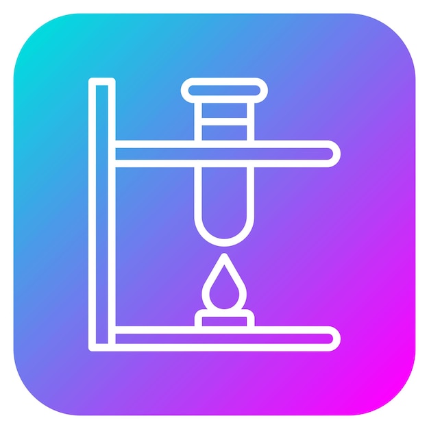 El icono del vector químico de quema se puede utilizar para el conjunto de iconos de química