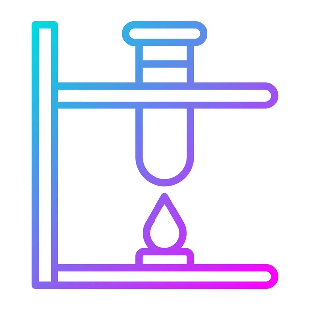 El icono del vector químico de quema se puede utilizar para el conjunto de iconos de química