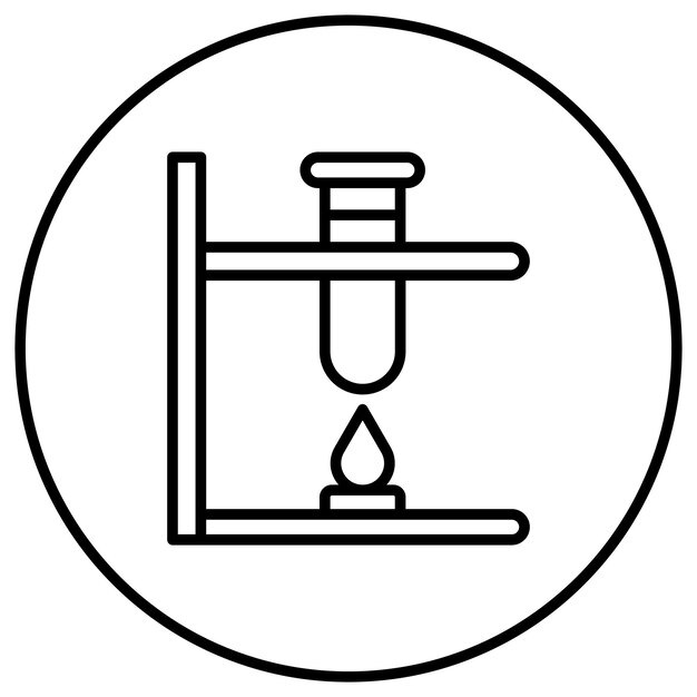 El icono del vector químico de quema se puede utilizar para el conjunto de iconos de química