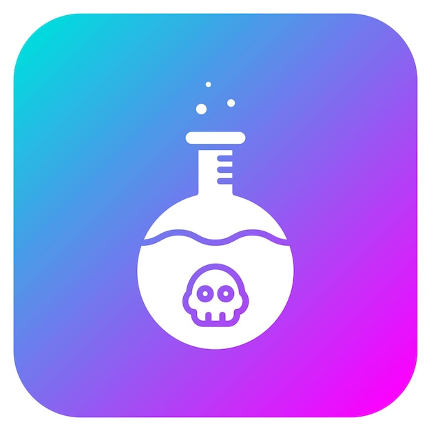 El icono del vector químico tóxico se puede utilizar para el conjunto de iconos de Investigación y Ciencia