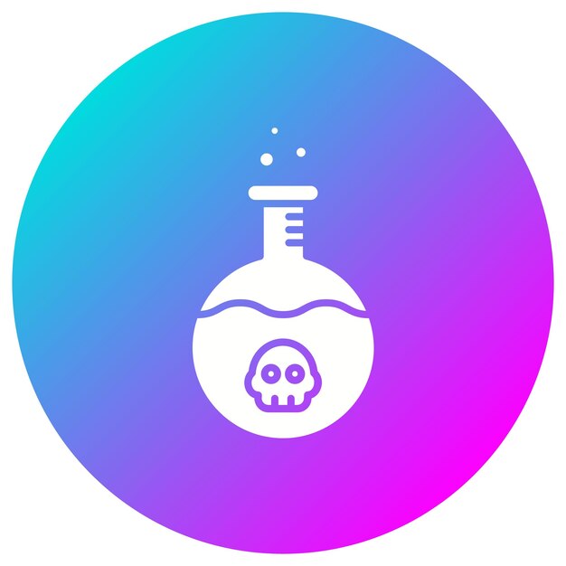 El icono del vector químico tóxico se puede utilizar para el conjunto de iconos de Investigación y Ciencia